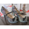 Fashion Peep Toe High Heel Dress Shoes (HCY02-1489)